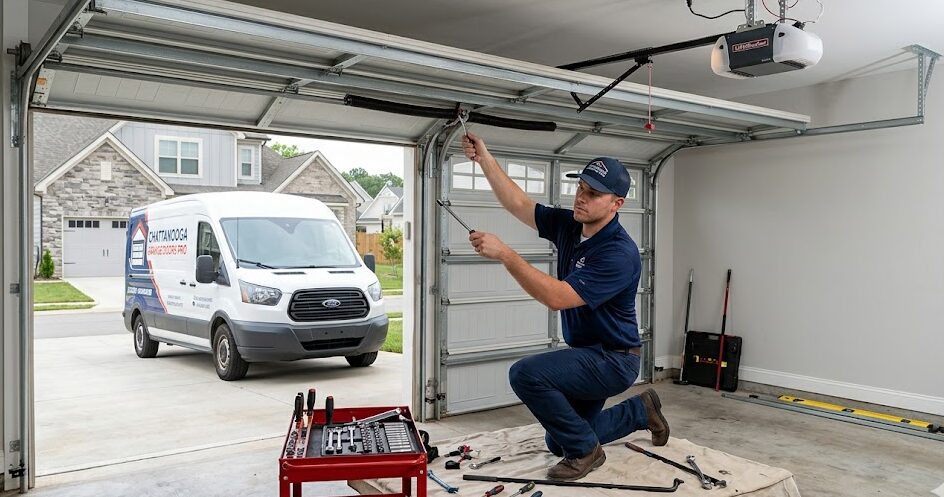 Garage door repair and installation services in Powells Crossroads TN and surrounding areas