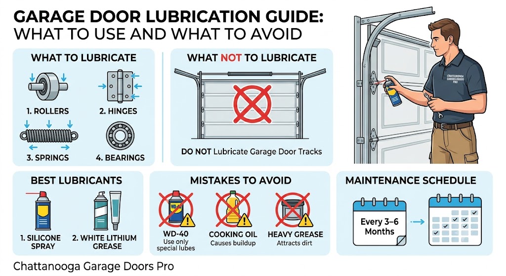 Garage door lubrication guide for homeowners - proper application techniques