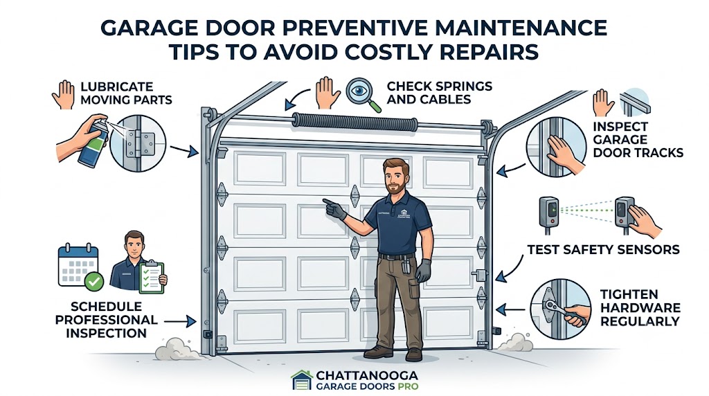 Garage door preventive maintenance and inspection service
