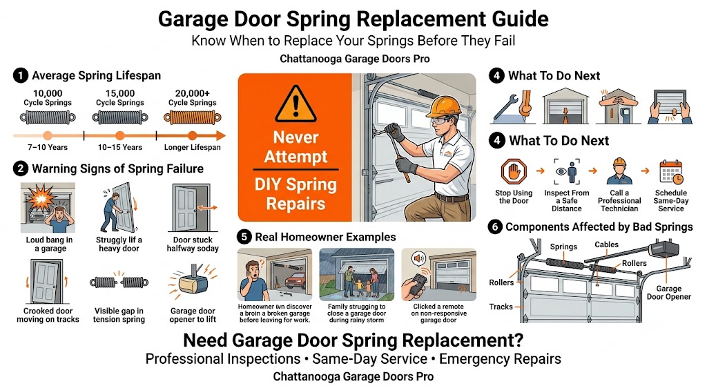 How often should garage door springs be replaced - Chattanooga guide