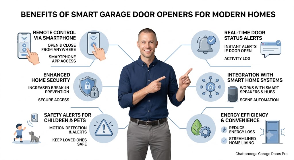 Smart garage door openers for modern homes in Chattanooga